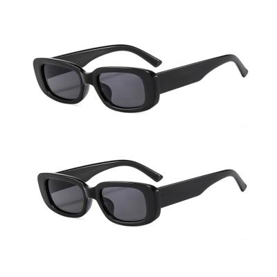 China Retro Fashion Sun Glasses Rectangle Sunglasses for Women Driving Narrow Small Frame UV400 Protection Glass Sunglasses 90s Vintage Square Fashion for sale