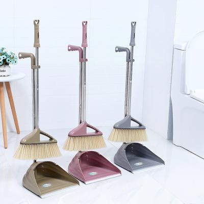 China Home Room Cleaning Soft Bristle Cleaning Broom With Dustpan Set for sale