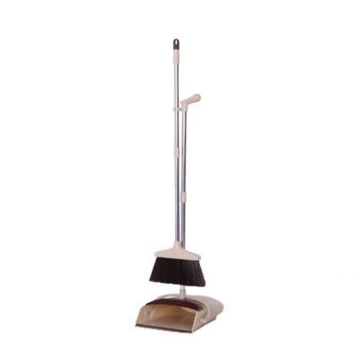 China Indoor Cleaning Thick Cleaning Broom Set And Combination Broom Stainless Steel Dustpan for sale