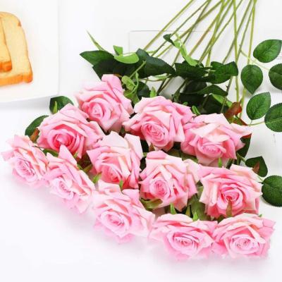 China Rose Flower Shape Decorations Fresh Style Home Interior Decoration Rose Artificial Flowers for sale