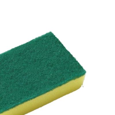 China Factory Price Wholesale Kitchen Stocked Cleaning Sponge With Scrubbing Pad for sale