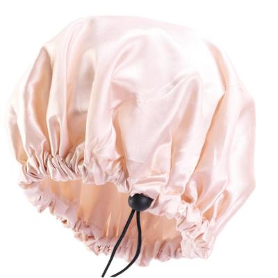 China 2021 Sustainable Product New Ideas Waterproof Eco - Friendly Silk Hair Wrap Cap / Disposable Shower Cap for sale