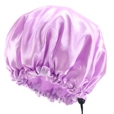 China Viable Silk Hood Woman Hair Cap Woman Hair Hood Bathroom Accessories Shower Hats for sale