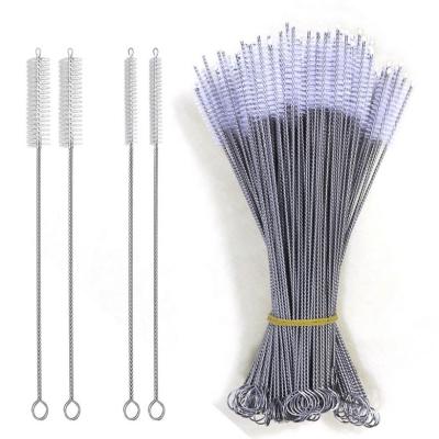 China Drinking Pipe Stored Straw Brushes Durable Washing Straw Cleaning Brush Stainless Steel Brush Cleaner for sale