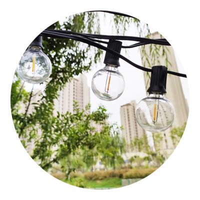 China Outdoor Waterproof G40 String Lights 25FT 50FT Globe Lights 25FT 50FT Outdoor Fairy Garden Fairy Garland Christmas Party Decorative String Lights for sale