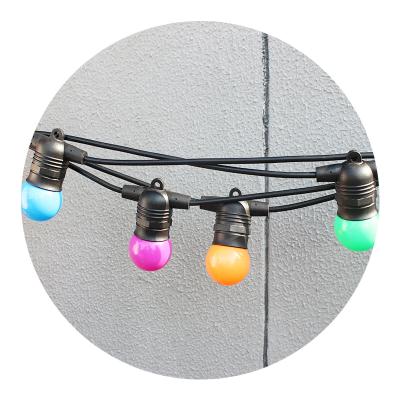 China Outdoor Waterproof Garden Party Fixed String Lights Decorative Ball Powered Christmas RGB Led String Lights for sale