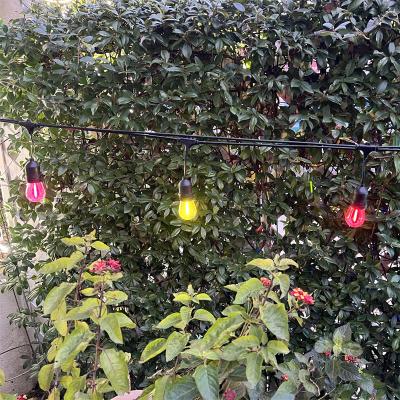 China Hanging Colorful String Lights IP65 Satterproof LED Christmas Lights Vintage Party Ornament S14 Filament Decoration String Lamp for sale