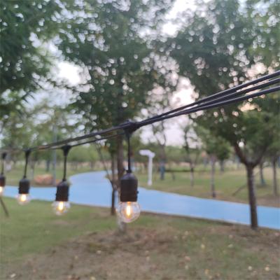 China Hanging String Lights 110V 220V Party Outdoor Holiday String Lights 48FT With 15pcs Dropped Sockets Wedding String Lights G45 LED Bulbs for sale