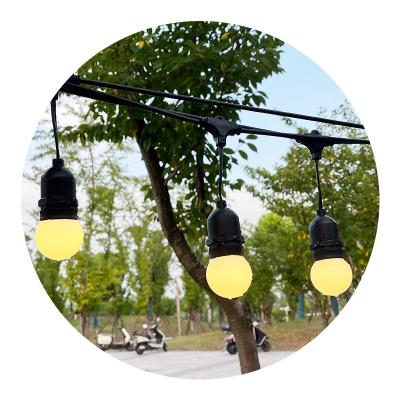 China Wedding LED Holiday Garden Festoon LED Lights 10m 20m 30m Hanging Connectable String Lights Commercial Grade Outdoor Waterproof G45 Bulb Lights for sale