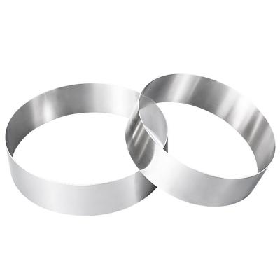 China Simplicity 6 Inch 201 Stainless Steel Circular Mousse Ring Mold For Cake Tools for sale