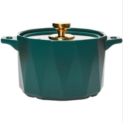 China Sustainable High Quality Ceramic Material Practical Soup Pot Casserole Household Kitchenware for sale