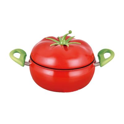 China Trend viable stainlsee fashion originality tomato shape non-stick soup pot steel for sale