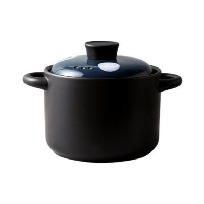 China Sustainable New Product Ceramic Material Soup Pot With Lid Family Kitchen Cookware for sale