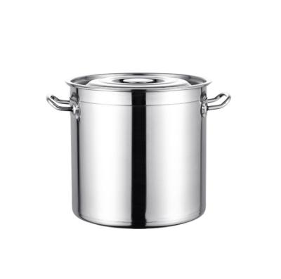 China Large Capacity Stainless Steel Soup Pot Sustainable Material Wholesale Family Party Kitchen Cookware for sale