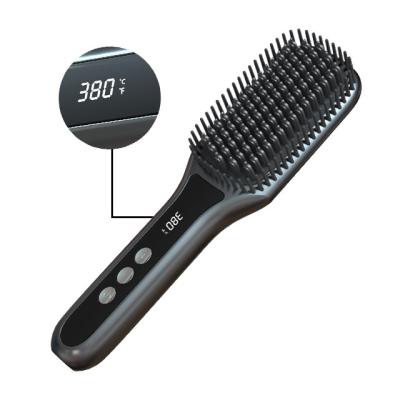 Κίνα Inteligent Hair Straightener Comb Heating Negative Ion Curling Brush προς πώληση