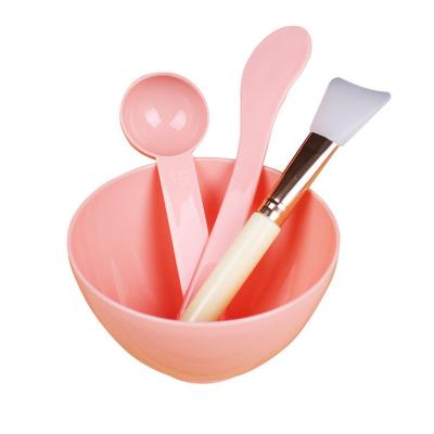 China Angular Blush 2021 Hot Selling Feiyou Easy To Wash Soft Portable Applicator Brush Docolor Silicone Mask Brush With Spoon And Plastic Bowl for sale