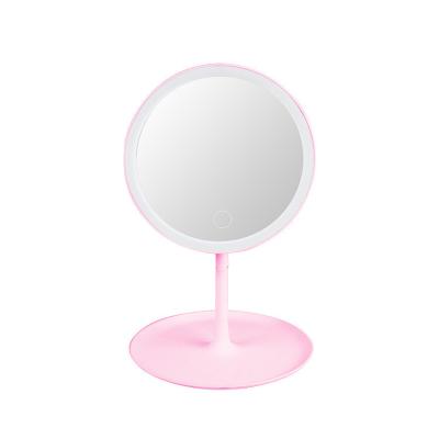 China Fapully Lighted 8 Inch Led Cosmetic Mirror With Light Socket Makeup Mirror With Table Stand Light Mirror for sale