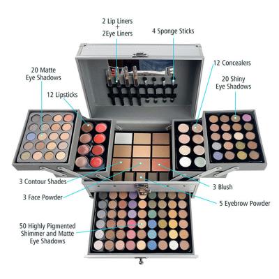 China Waterproof Professional Makeup Sets Women Concealer Foil Make Up Box Case Matte Eyeshadow Palette Cosmetic Lip Gloss Blush Powder for sale