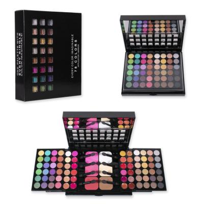 China Custom Makeup 78 Colors Eyeshadow Palette Set Wholesale High Quality Waterproof Professional Private Label Eyeshadow Palette for sale