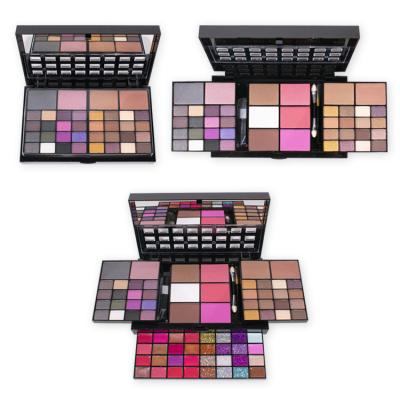 China 74 Colors Professional Waterproof Makeup Set Custom Eyeshadow Blush Palette Matte Shimmer Shade Eyeshadow Concealer Contour Palette for sale