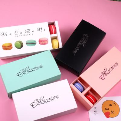 China Eco Recyclable Custom Printing Mini Bulk Paper Macaron Packaging Box for sale