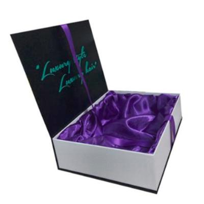 China KAII Logo Recyclable Popular Custom Virgin Human Hair Bundle Packaging Box For Wig for sale