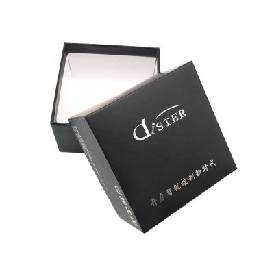 China Recyclable Custom Black Electronics Packaging Paper Gift Box With Logo for sale