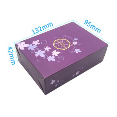 China Recyclable Custom Design Purple Luxury Paper Packaging Cosmetic Gift Box for sale