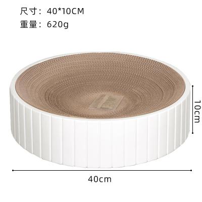 China Manufacturer Stocked Direct Selling Portable Cat Toy 2 in 1 Multifunctional Round Cardboard Cat Scratch Bowl Cat Lounge Bed for sale