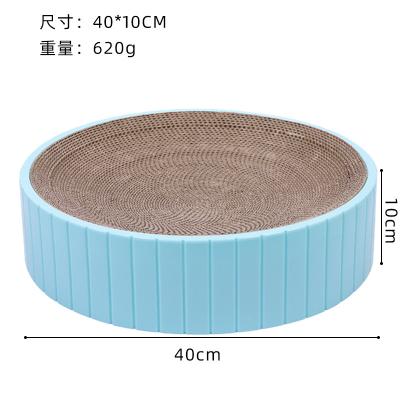 China Hot Selling Round Supplies Stocked Cat Perches Funny Pet Toy Cat Scratch Bowl Cat Scratcher Amazon Cardboard Large for sale