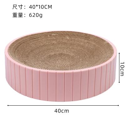 China 2023 New Arrival Appearance Cat Scratching Post Cat Toys Functional Round Donut Portable Single Carton Stocked for sale