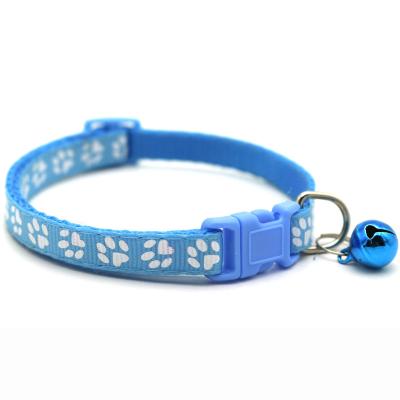 China High Quality Safety Adjustable Dog Cat Paw Printed Collar Eco Friendly Stocked Bow Plaid Collar Leash Set For Dog Cat for sale