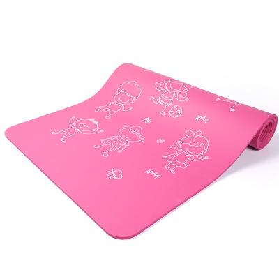 China Custom Cute Non-Toxic Eco-Friendly Print Yoga Pilate Exercise Kid Exercise Home Yoga Mat for sale