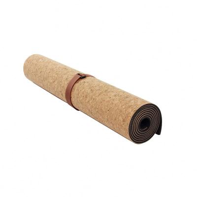 China OEM Eco-Friendly Cork Mat Yoga Custom Printing Band Viable Logo Fitness Exercrise Thick Yoga Pilate Hot Yoga Mat for sale