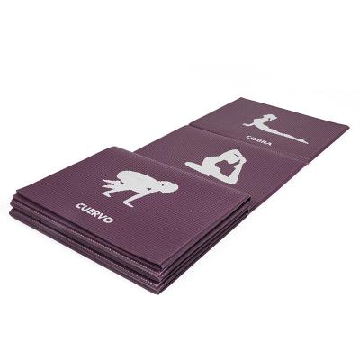 China Eco-Friendly Foldable Yoga Pilate Exercise Factory Direct Sale Anti Slip PVC Printing Yoga Mat for sale