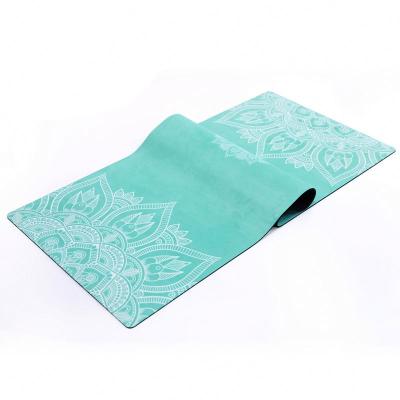 China Eco-Friendly Digital Printed Yoga Custom Microfiber Suede Natural Rubber Yoga Mat Dance Mat for sale