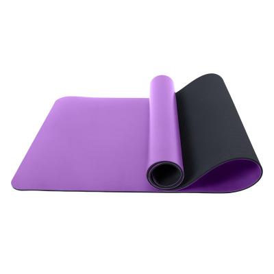 China Hot New Design Eco-Friendly Gym Sports Dual Color PU Stripe Yoga Mats Regular Colors And Dual Patterns Sales for sale