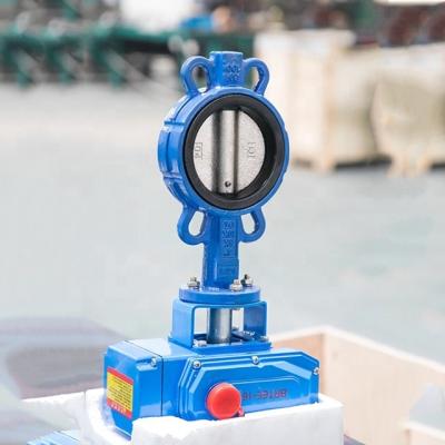 China Qt450 Wafer General Type Electric Actuator Motorized Butterfly Valves Price List for sale