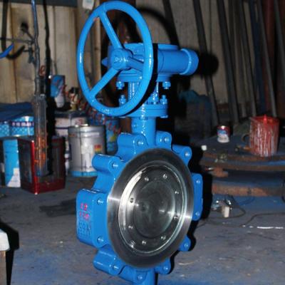 China General 10 Inch 36 Inch Hook Worm Gear Actuator Triple Eccentric Electric Butterfly Valve for sale