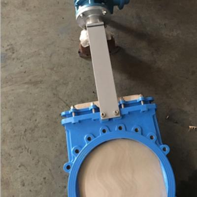 China 16inch 32inch general electric wcb api knife gate valve or with bevel gear for sale