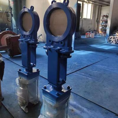 China General DN200 8 inch two way malleable iron knife gate valve with pneumatic actuator for sale