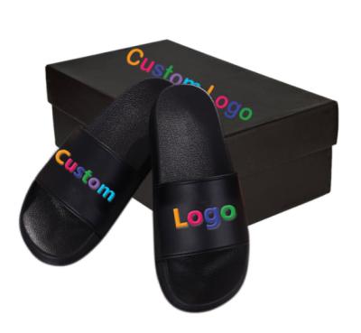 China Fashion Custom Logo Indoor Outdoor Slippers For Men And Women Anti-slippery Hide Slipper Slide for sale