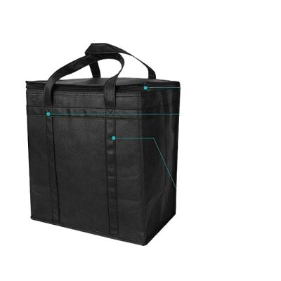 China High Quality Thermal Collapsible Nonwoven Cooler Bag Lunch Delivery Waterproof Heated Insulated Ice Bag for sale