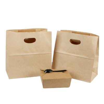 China High Quality Recycled Materials Custom Die Cut Brown Paper Bag Kraft Gift Shopping Paper Bag for sale