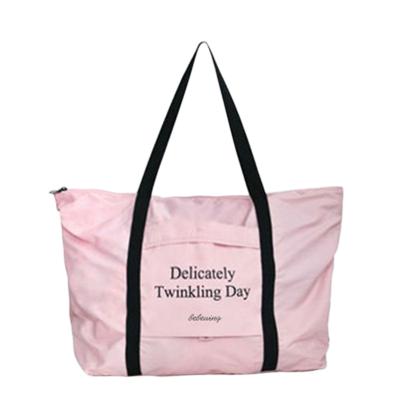 China Other Wholesale High Quality Women Folding Extra Large Pink Duffle Travel Bag for sale