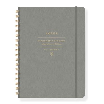 China Custom PU Leather Hardcover Journal Enrollment Spiral Notebooks Enroll Planners for sale