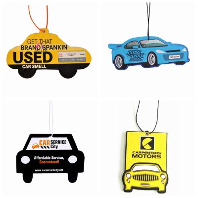 China Custom Eco-frdlieny Car Logo Car Shape Paper Air Freshener for sale