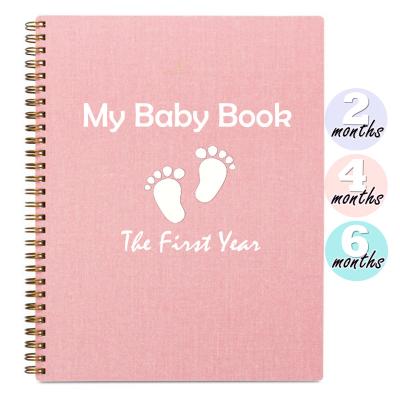 China Baby First Years Growth Years Babies Journal Book Hardcover Cloth Canvas Hardcover Book Custom Memories Records for sale