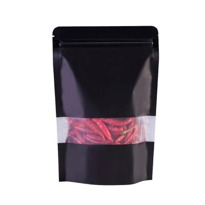 China Composite Tea Moisture Proof Snack Food Grade Colored Stand Up Window Matte Pouch for sale