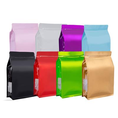 China Eco-friendly Moisture Proof Reusable Package Bags Scented Tea Nuts Pet Food Packaging Eight Sides Seal Zipper Coffee Bags for sale